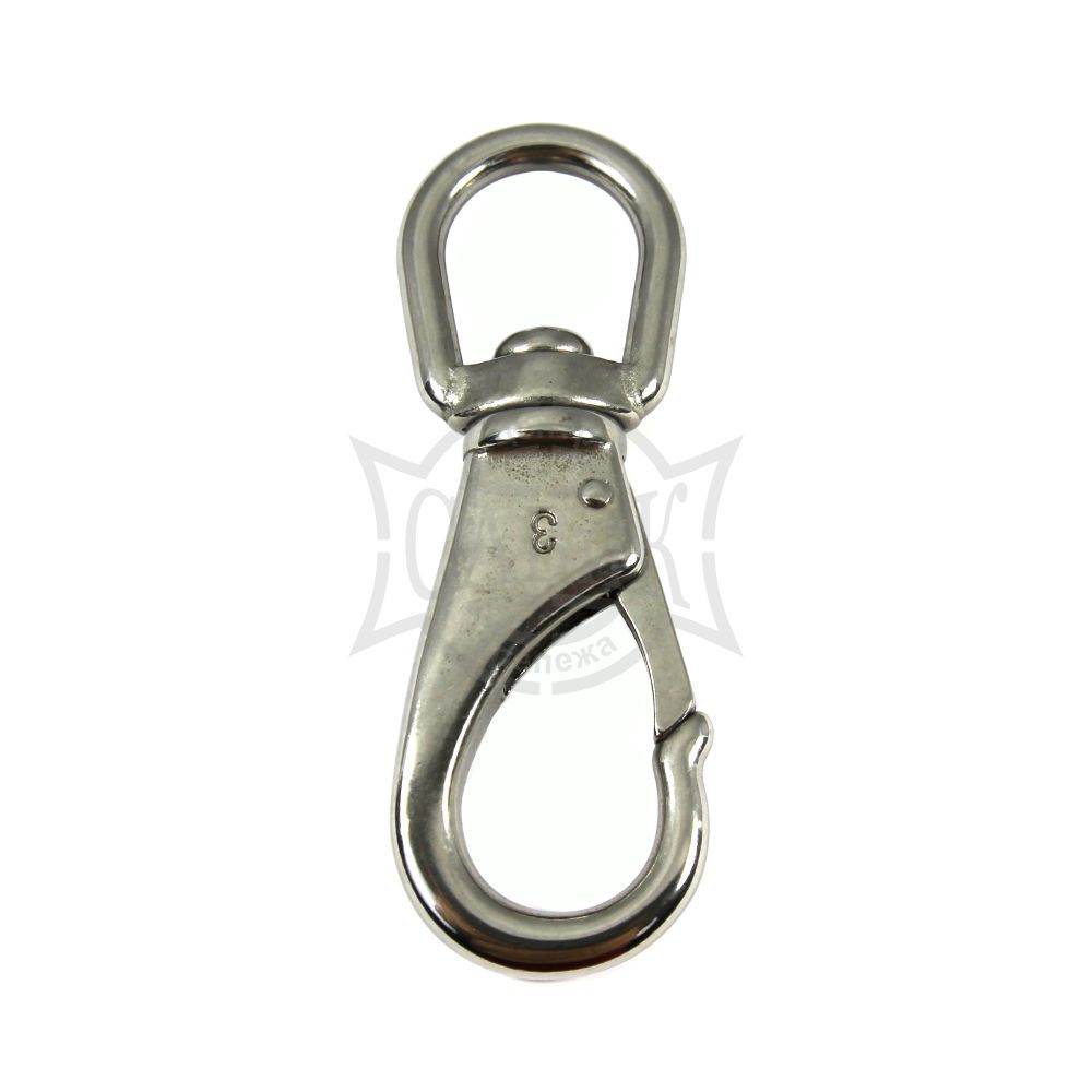 Карабин с вертлюгом НЕРЖ А4 86мм 