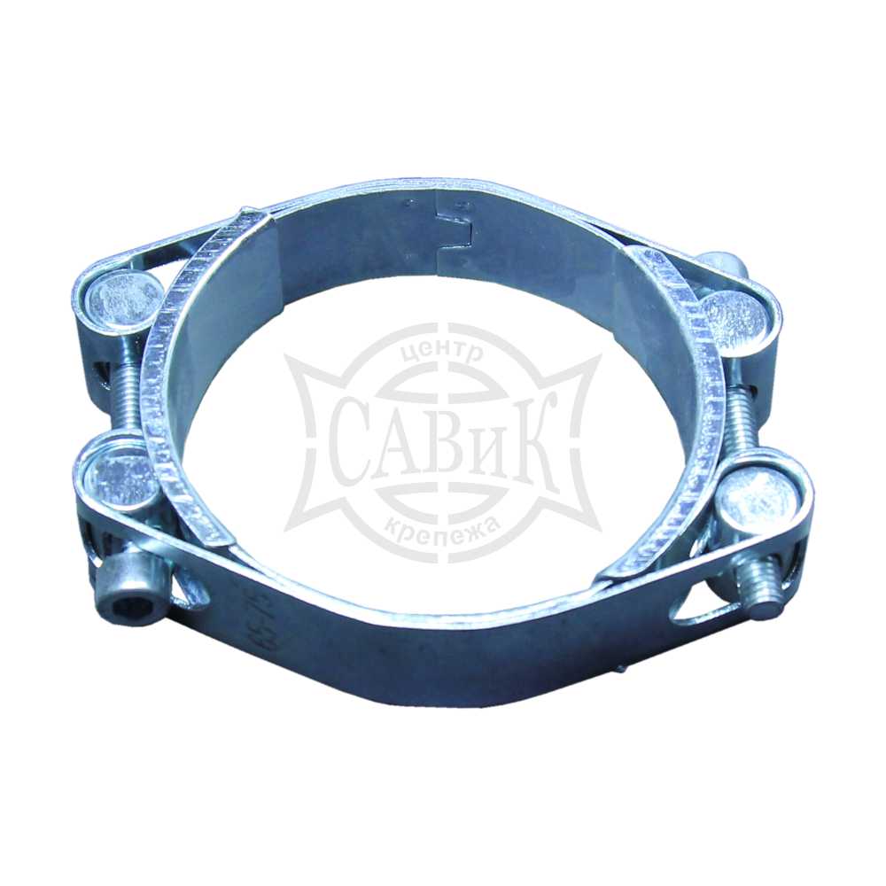 Фото Хомут силовой двухболт.  65-75 мм 