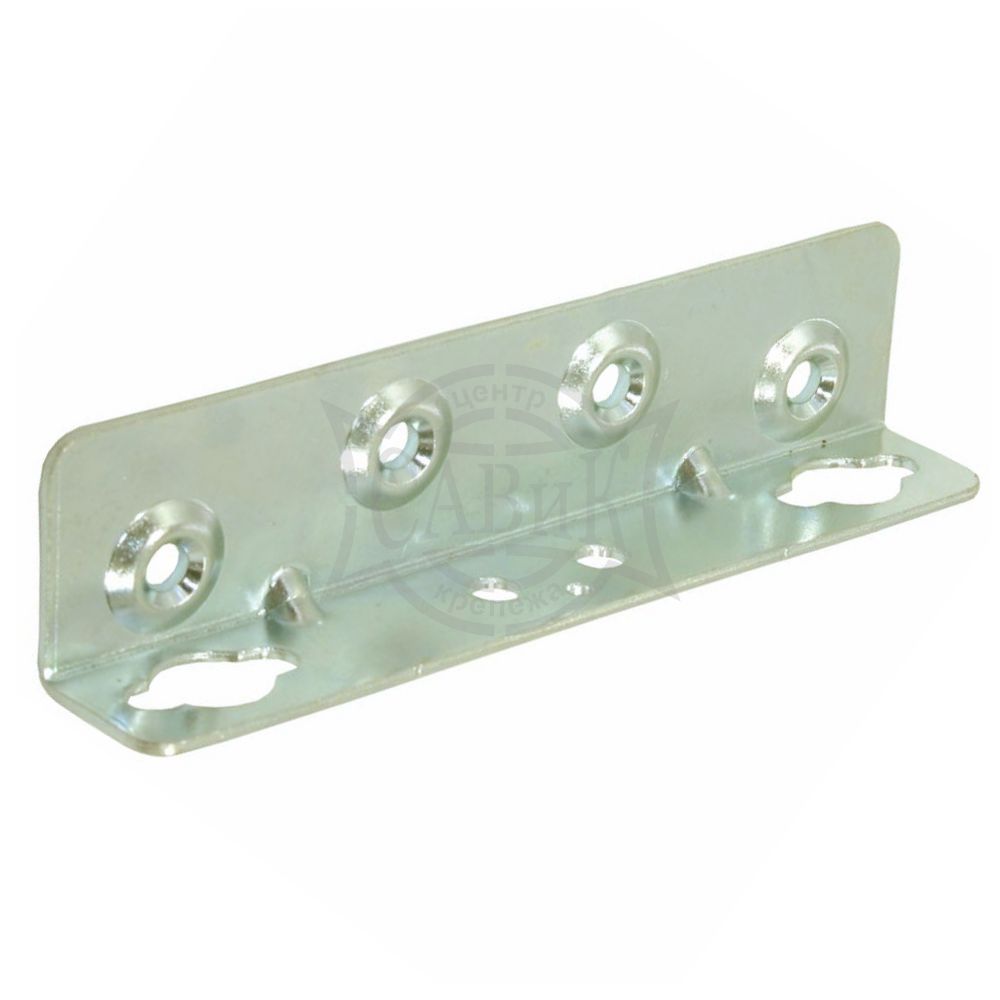 Угловой соединитель мебельный 127 мм цинк (1)