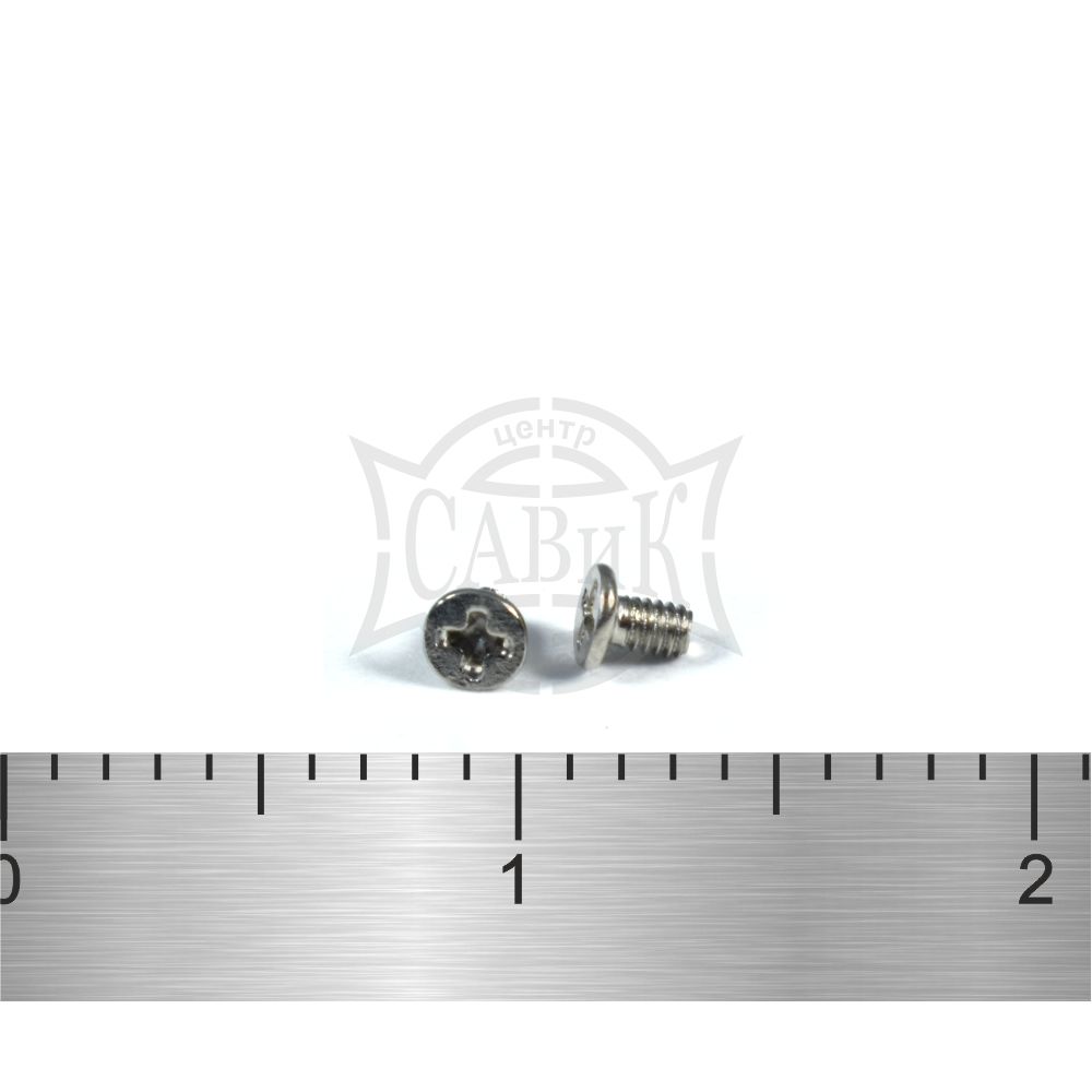 Фото Винт CM с плоск. цил. гол. Zn микро 1,4х0.3х3,5