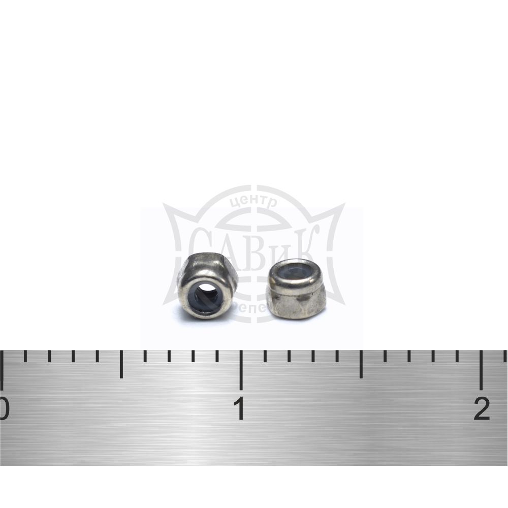 Фото Гайка Din 985 со стоп-кол. Zn М2,5х0.45 микро