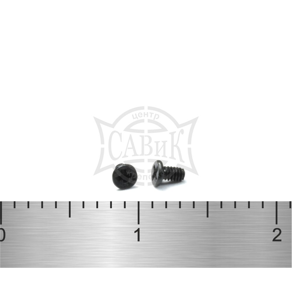 Фото Винт CM с плоск. цил. гол. ОКСИД микро 1,2х0.25х2