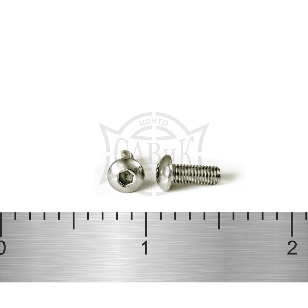 Фото Винт ISO 7380 п/сф внутр. 6-гр А2 микро 2,5х0.45х5