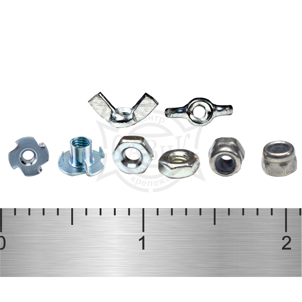Фото Гайка Din 985 со стоп-кол. Zn М2,5х0.45 микро (10000)