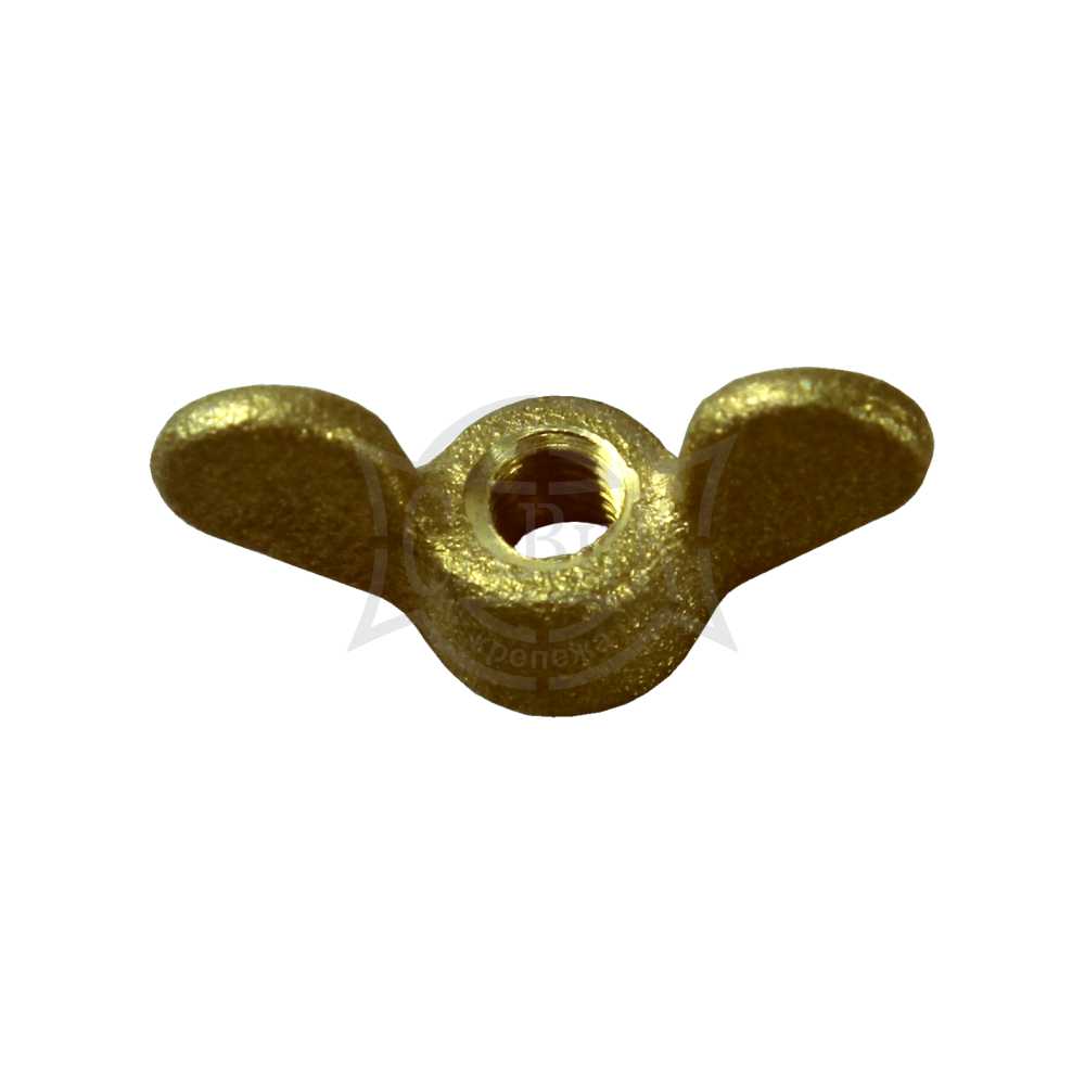 Фото Гайка DIN 315 барашковая ЛАТУНЬ М 8х1.25