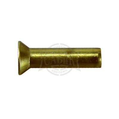 Заклёпка DIN 661 под молоток потай ЛАТУНЬ 3,0х10