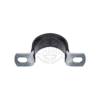 Скоба металл. двухлапк. с полимер. покр D 14-15 мм