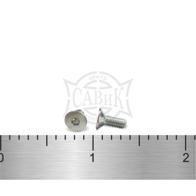 Винт DIN 7991 потай внутр. 6-гр А2 микро 2,5х0.45х10